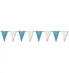 BOLSA BANDERA TRIANGULAR BLANCO Y AZUL