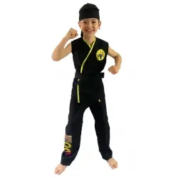 DISFRAZ KARATEKA NEGRO INFANTIL