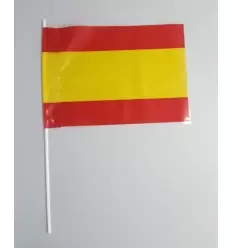 Bandeira Espanha com vara 20x30 cm.