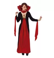 DISFRAZ VAMPIRESA GOTICA ROJA ADULTO