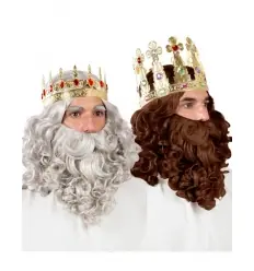 SET PELUCA Y BARBA REY LUJO