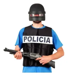 Colete blindado de polícia adulto