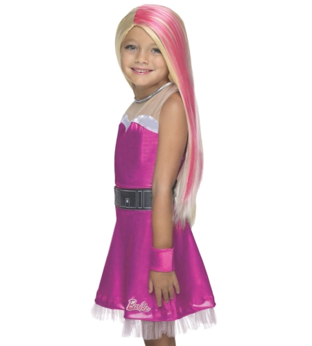 Disfraz Barbie con vestido y peluca AD.