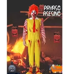 DISFRAZ PAYASO ASESINO AMARILLO ADULTO
