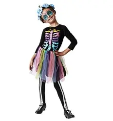 DISFRAZ ESQUELETO TUTU NIÑA