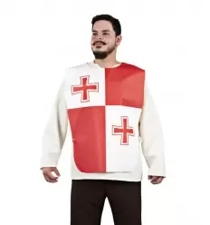 Peto medieval doble cruz adulto