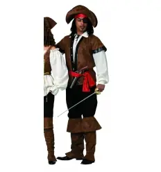 Luxo de adultos traje do pirata
