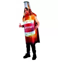 Disfraz de botellin de cerveza