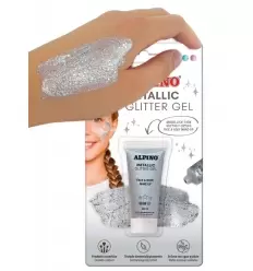 Gel glitter metalico plata