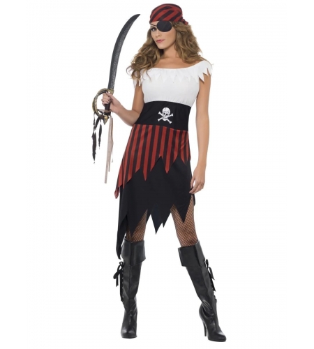 Disfraz de mujer adulta modelo inspirado en pirata talla L - Juguetes Today