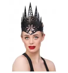 DIADEMA DE CORONA REINA NEGRA