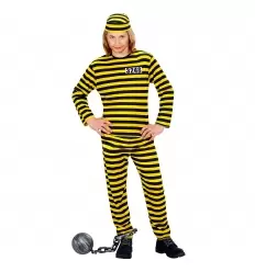 DISFRAZ PRESO AMARILLO/NEGRO INFANTIL