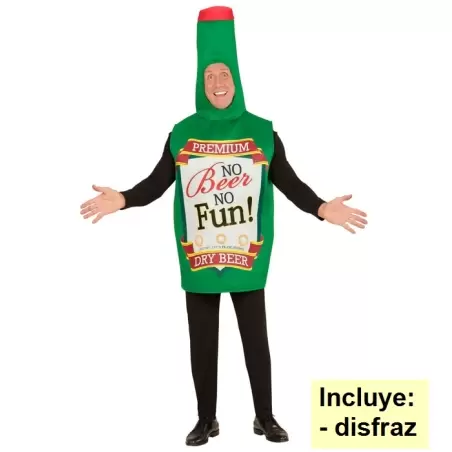 Disfraz de botellin de cerveza