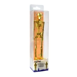 Troféu de esqueleto dourado com luz