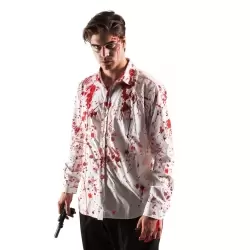 CAMISA BLANCA CON SANGRE ADULTO