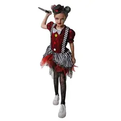 Disfarce infantil de palhaça maluca