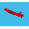Guantes rojos con pliegues 60 cm.