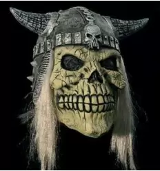 Viking mask with helmet and hair