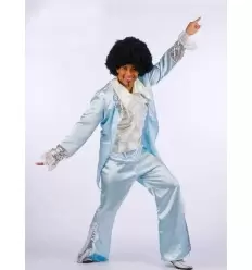 Disfraz disco aÑos 60 celeste
