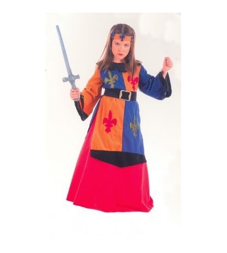 Disfraz de Capa Guerrera Medieval Azul para mujer