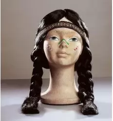 Peluca indio con trenzas