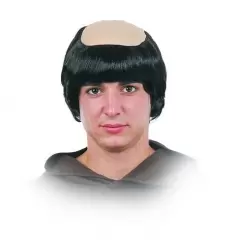 Monk wig with bald patch
