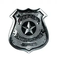 Emblema de polícia em metal