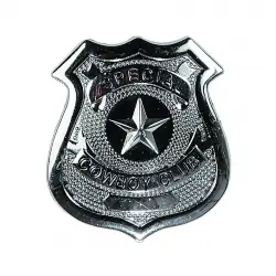 Emblema de polícia em metal