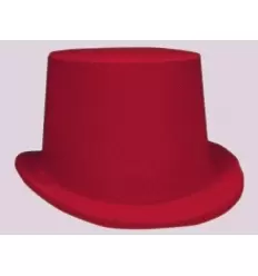 Chapeau haut de forme enfant rouge et noir