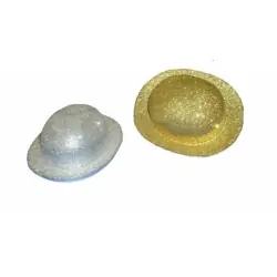 Chapeau melon lamÉ or ou argent adulte