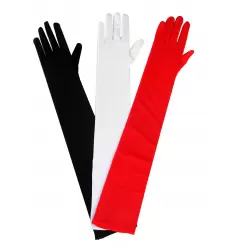 Long gloves red