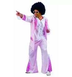 DISFRAZ DISCO AÑOS 60 ROSA