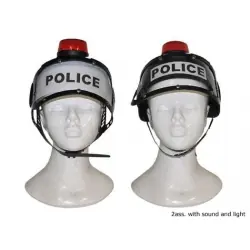 CASCO POLICÍA CON LUZ