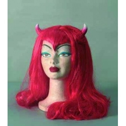 Vampiress perücke mit hörner