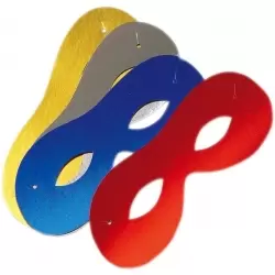 Einfache faschingsmaske metallfarbig