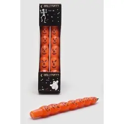 Velas calabaza terror naranja