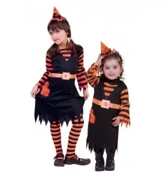 DISFRAZ BRUJA WITCHY PATCH NARANJA INFANTIL