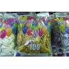 BOLSA 100 GLOBOS 28 CM ORO METALIZADOS 