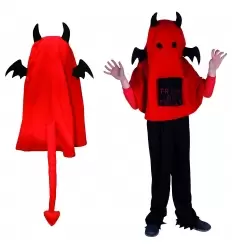 DISFRAZ DIABLO ENCAPUCHADO