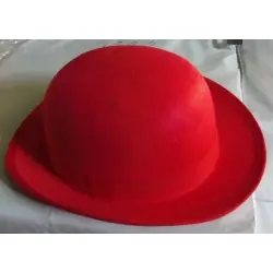 SOMBRERO BOMBIN FIELTRO ROJO