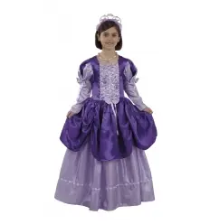 Disfarce de rainha roxa infantil