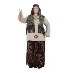 Disfarce hippie para mulher, tamanho XXL