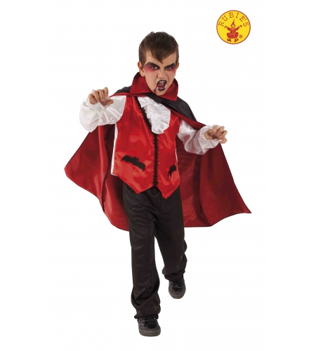 Fantasia Conde Drácula Capa Vampiro Infantil Halloween