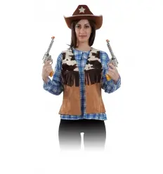 Colete jeans feminino