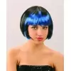 Peluca flequillo azul