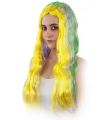 Peruca hippie multicolor