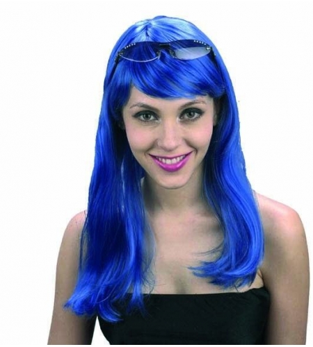 Blue clearance wig online