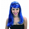 Wig with large length mane blue