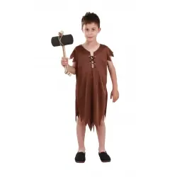 DISFRAZ NIÑO DE LAS CAVERNAS MARRON