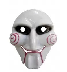 CARETA PLASTICO BLANCA DECORADA